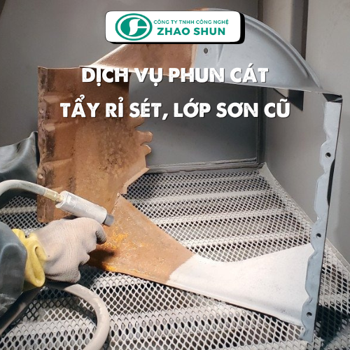 Máy phun cát tẩy sơn, rỉ sét