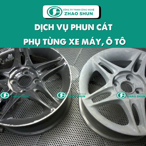 Dịch vụ phun cát phụ tùng xe máy, ô tô