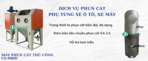 Dịch vụ phun cát phụ tùng linh kiện xe máy