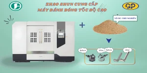 Máy mài đánh bóng vỏ óc chó