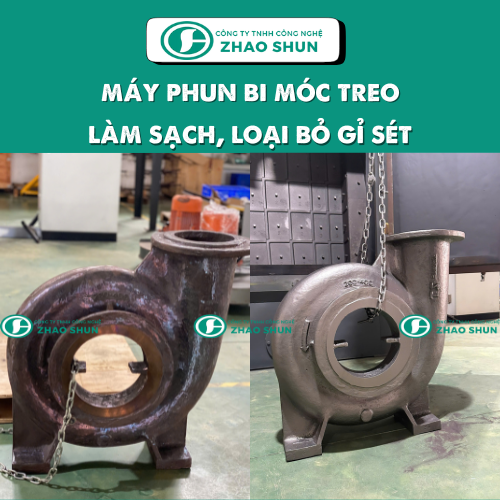 Máy phun bi móc treo loại bỏ gỉ sét