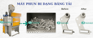 Máy phun bi băng tải
