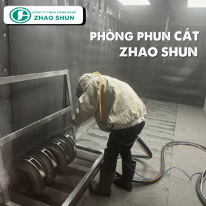 Phòng phun cát làm sạch bề mặt kim loại hiệu quả